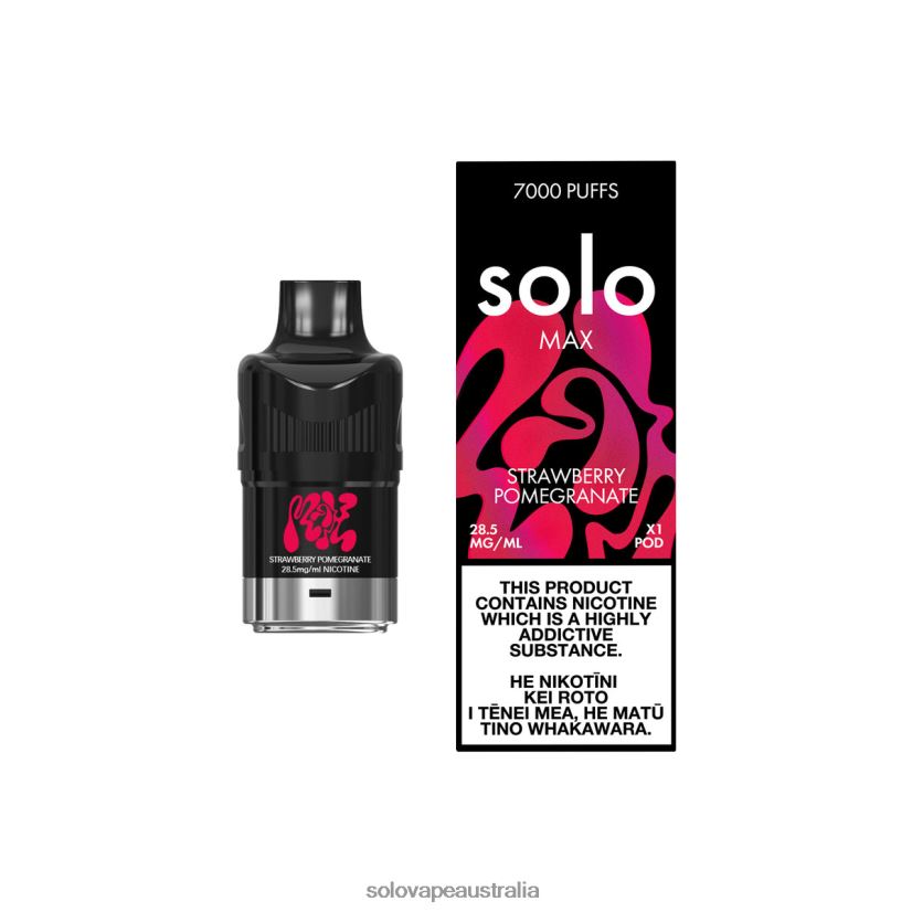 Strawberry Pomegranate Solo MAX Pod ZN6LB084 | Solo Vape Price